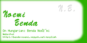 noemi benda business card